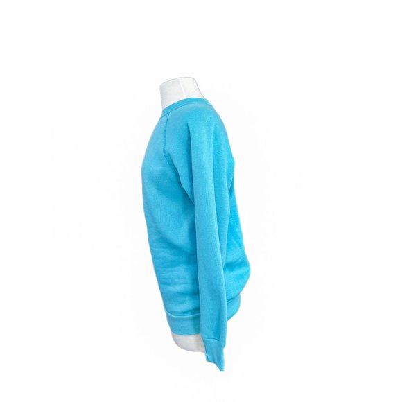 Vintage Bright Blue Unisex Crewneck Sweatshirt | No Size Label - Picture 3 of 6